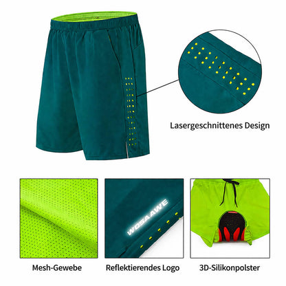 Herren Baggy Fahrradhose – Gelgepolsterte MTB Radhose für Freizeit & Radfahren