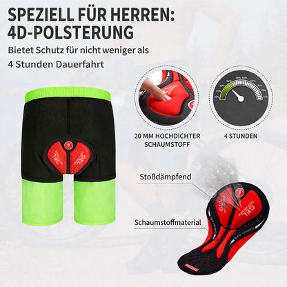 Herren Baggy Fahrradhose – Gelgepolsterte MTB Radhose für Freizeit & Radfahren