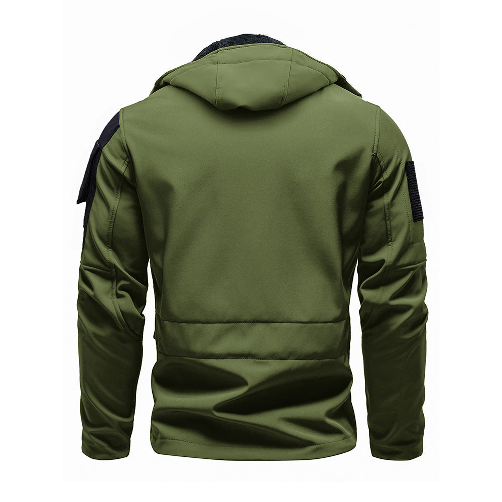 Herren Outdoor Taktische Jacke | Wasserdichte Wanderjacke mit Kapuze