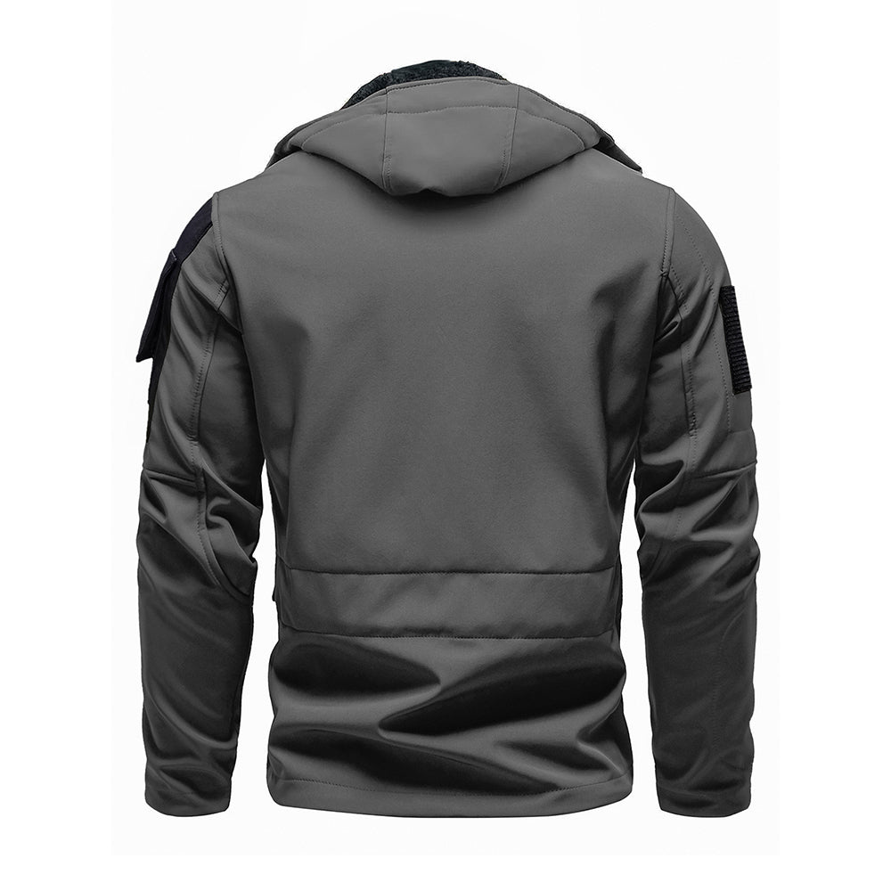 Herren Outdoor Taktische Jacke | Wasserdichte Wanderjacke mit Kapuze