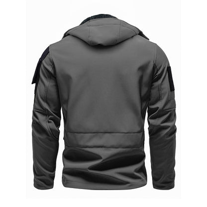 Herren Outdoor Taktische Jacke | Wasserdichte Wanderjacke mit Kapuze