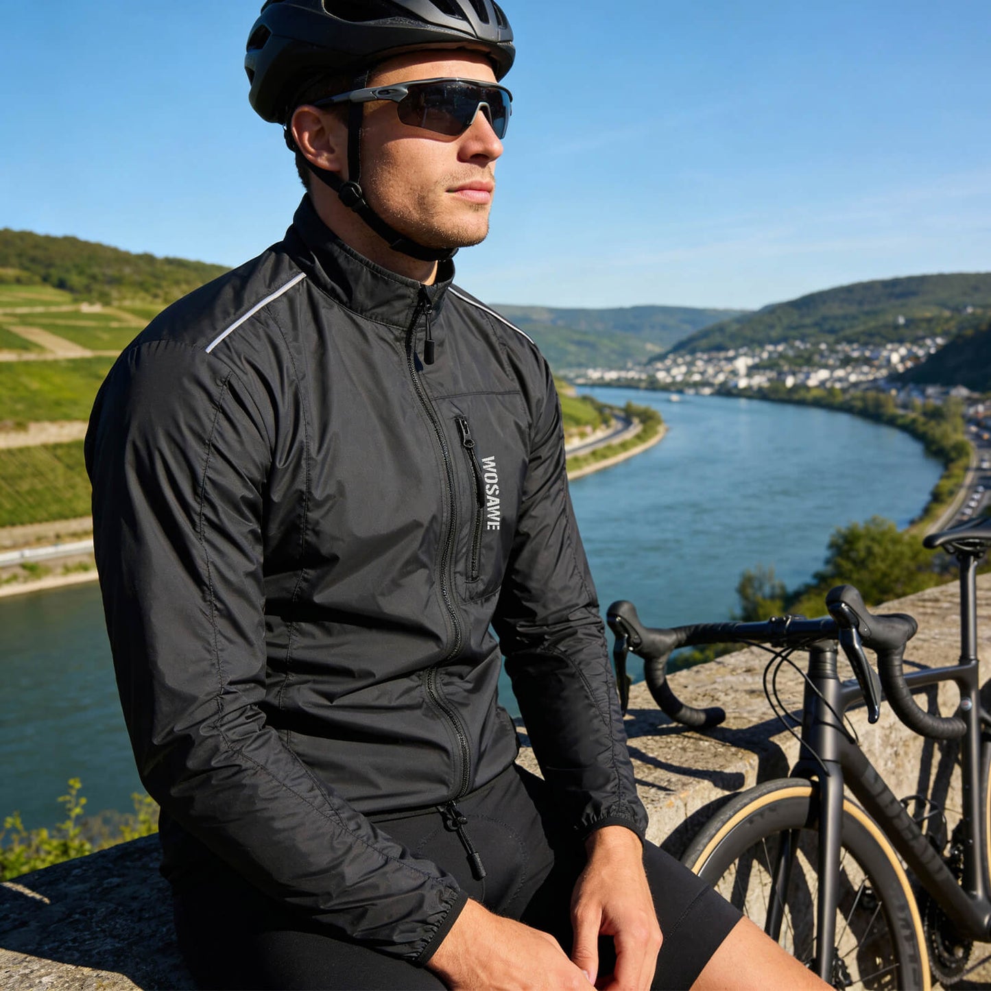Leichte Fahrradjacke – Winddicht, wasserabweisend & reflektierend Windbreaker