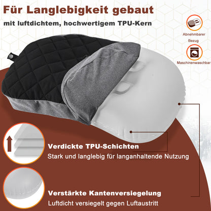 Leichtes Aufblasbares Camping Kissen mit abnehmbarem Bezug