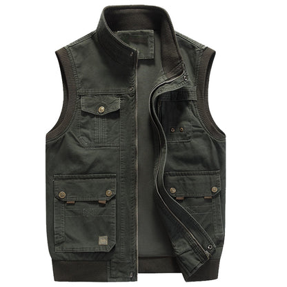 Outdoor Herren Vintage Angeljacke mit Multi-Taschen