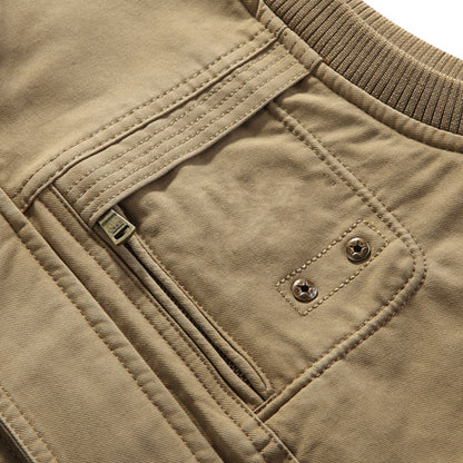 Outdoor Herren Vintage Angeljacke mit Multi-Taschen