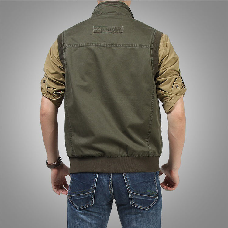 Outdoor Herren Vintage Angeljacke mit Multi-Taschen