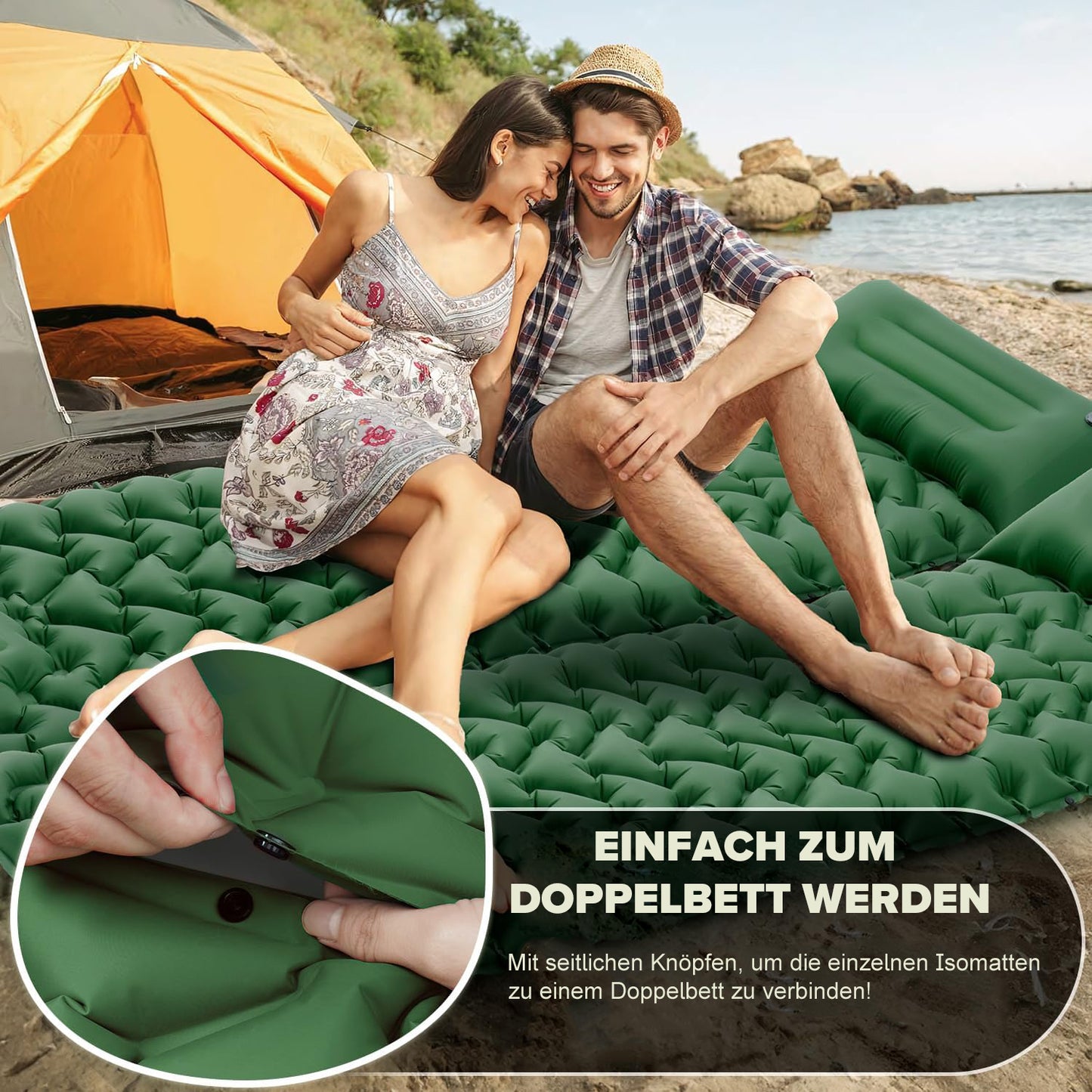 Outdoor Ultraleicht Isomatte Selbstaufblasende Luftmatratze