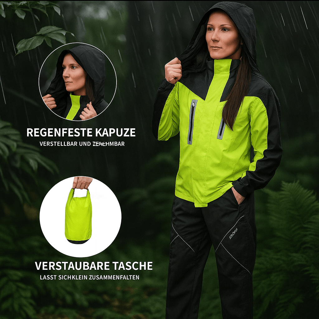 Outdoor Regenjacke Wasserdicht Winddicht mit Kapuze