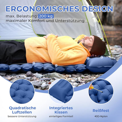 Outdoor Ultraleichte Isomatte Selbstaufblasbar für Camping und Reisen