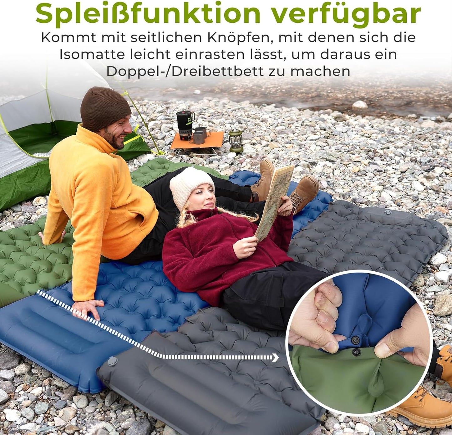 Outdoor Ultraleichte Isomatte Selbstaufblasbar für Camping und Reisen