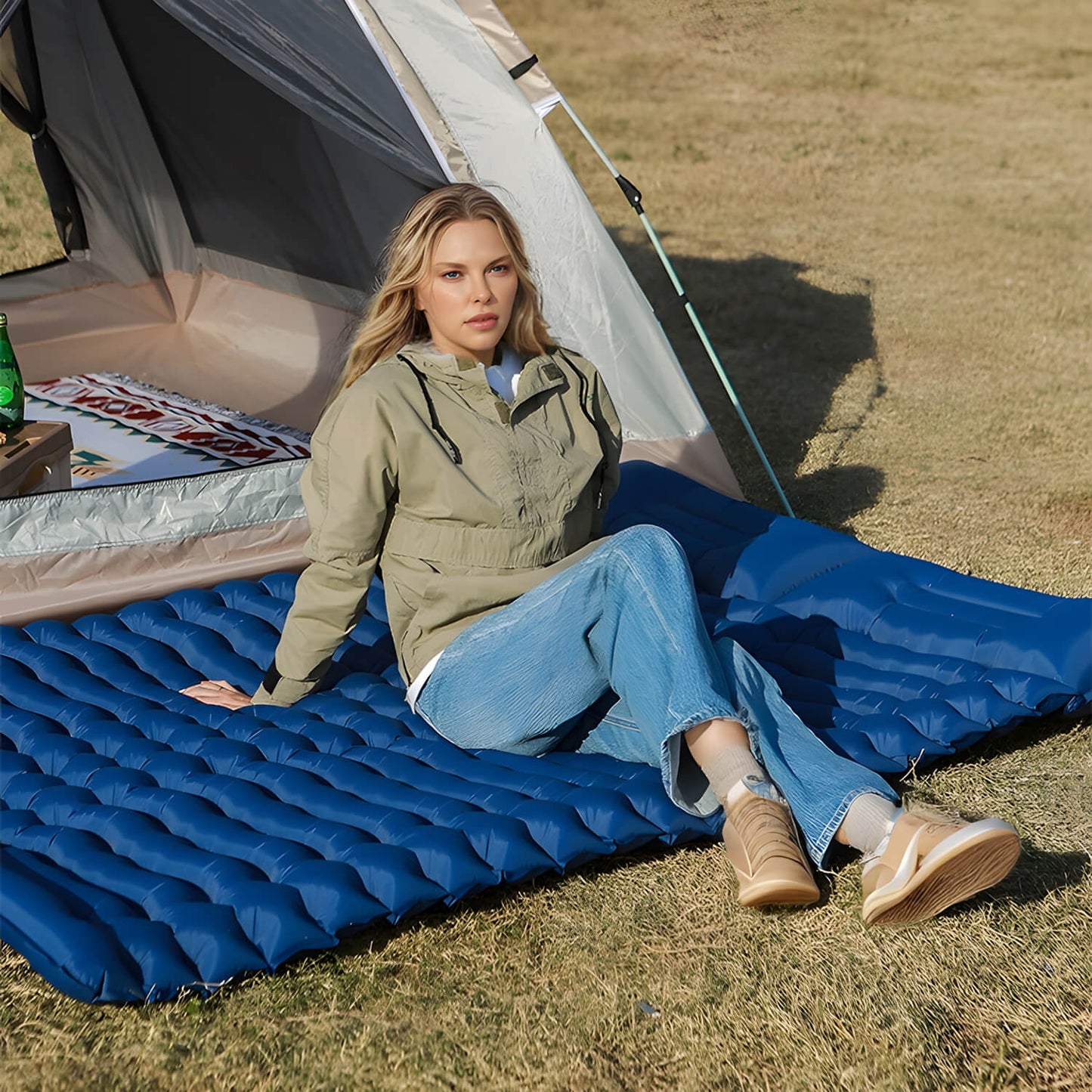 Selbstaufblasende Camping Isomatte 2 Personen - Wasserdicht für Outdoor