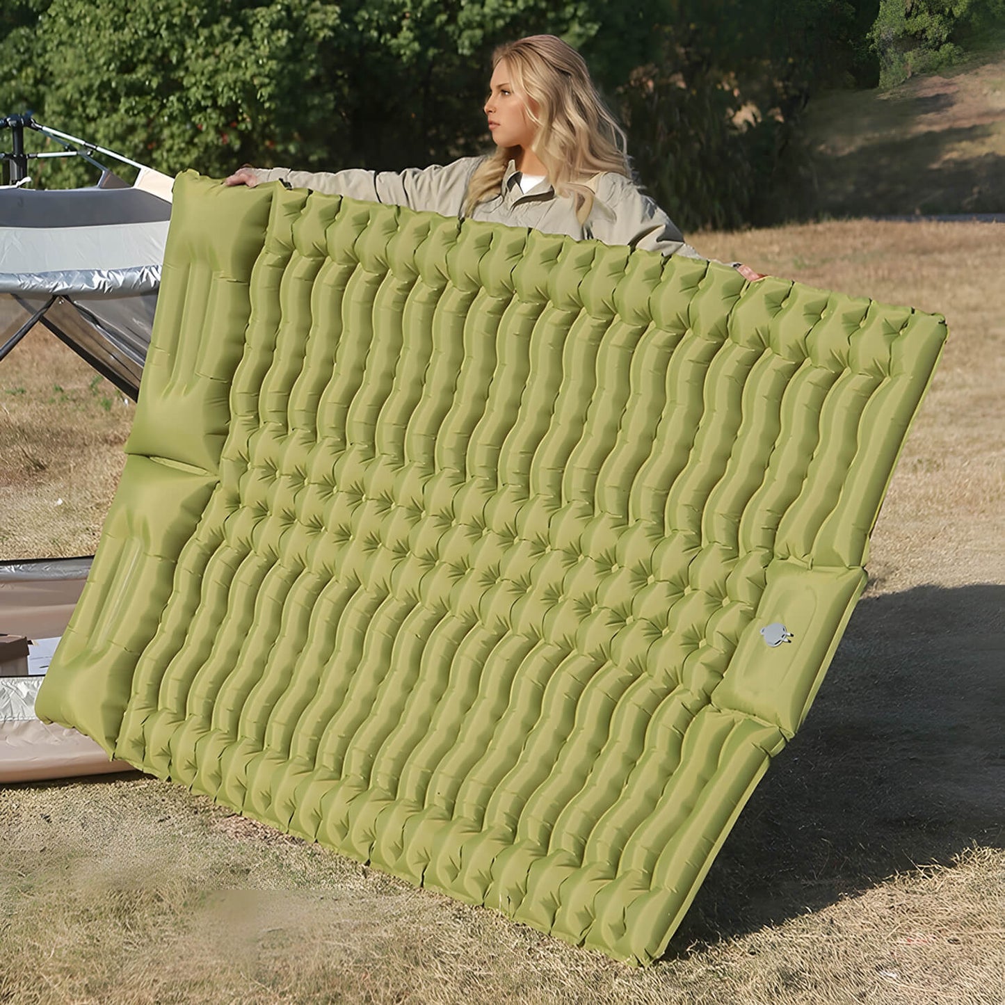 Selbstaufblasende Camping Isomatte 2 Personen - Wasserdicht für Outdoor