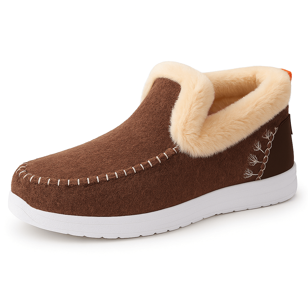 SoftHaus – Plüschgefütterte Orthopädische Rutschfest Winterchuhe