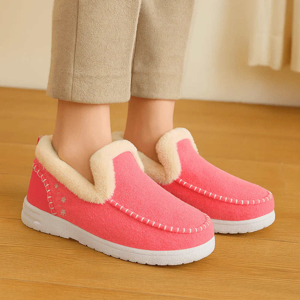 SoftHaus – Plüschgefütterte Orthopädische Rutschfeste Hausschuhe für Winter