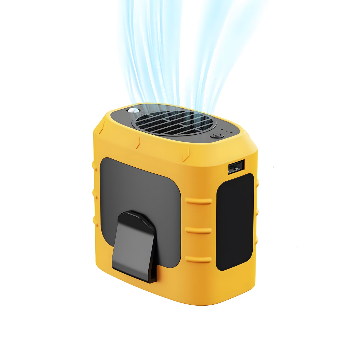 Tragbarer Taillen Ventilator mit LED Licht wiederaufladbar 8000 mAh für Outdoor