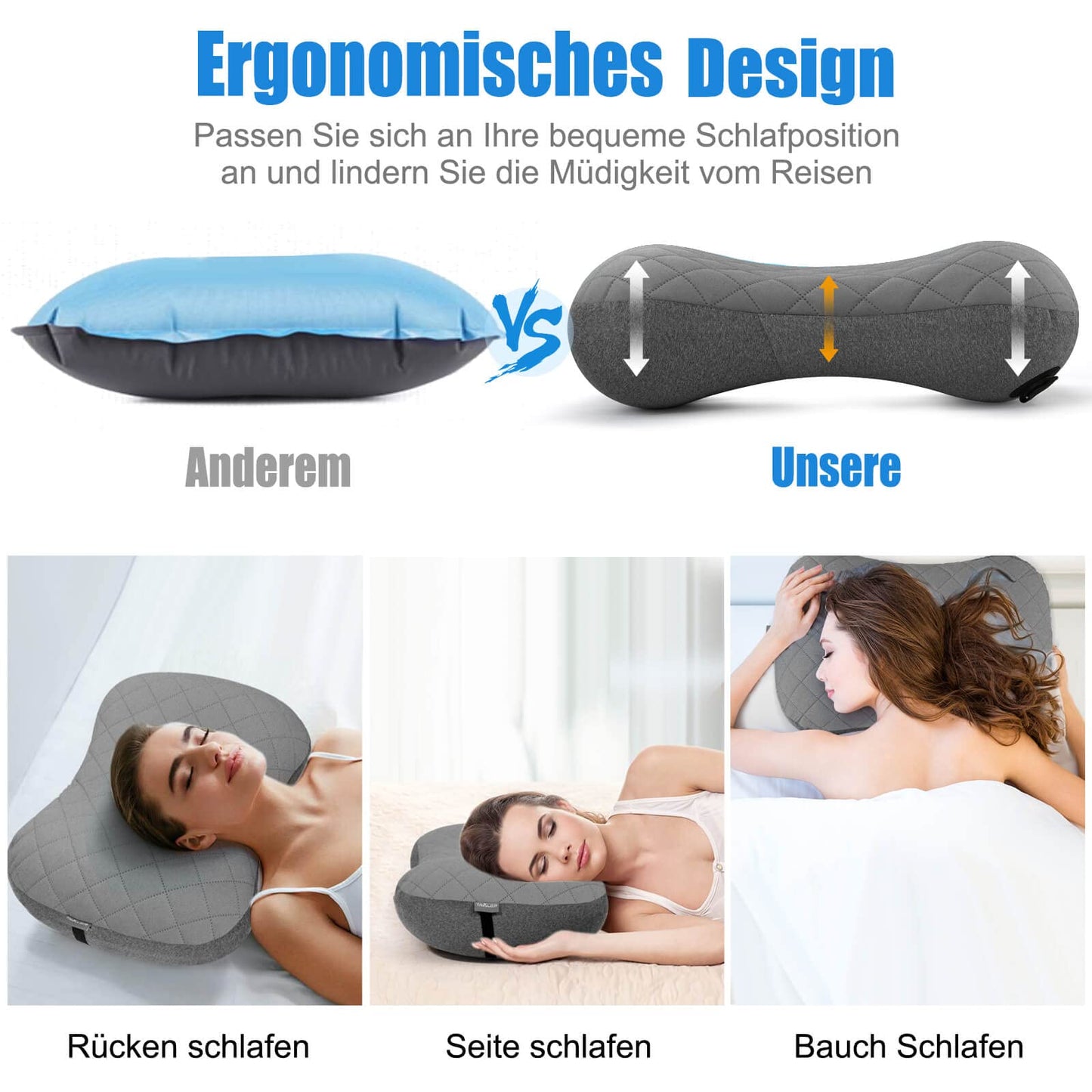 Ultralight Outdoor Aufblasbars Camping Kissen