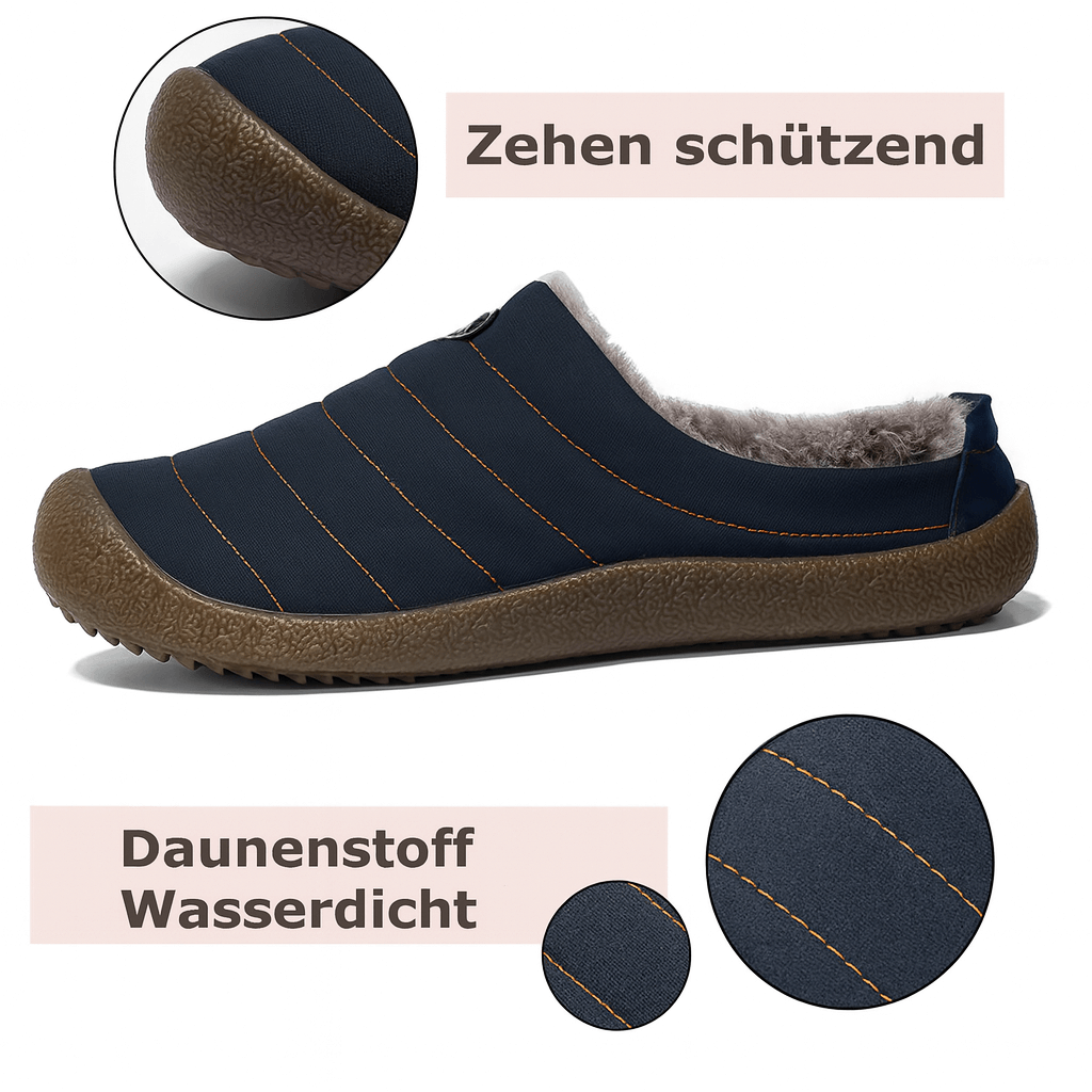 Unisex Warme Hausschuhe mit Plüschfutter – Wasserdicht und Rutschfeste