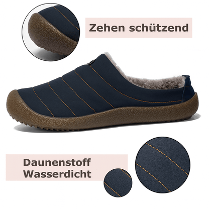 Unisex Warme Hausschuhe mit Plüschfutter – Wasserdicht und Rutschfeste