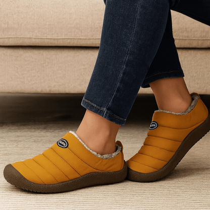 Unisex Warme Hausschuhe mit Plüschfutter – Wasserdicht und Rutschfeste
