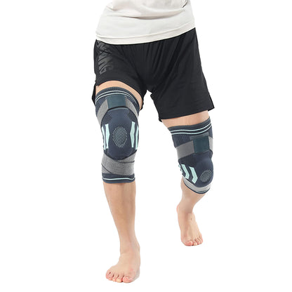 Verstellbare Kniebandage für Laufen Knie Sportbandage mit Patella Gelpads