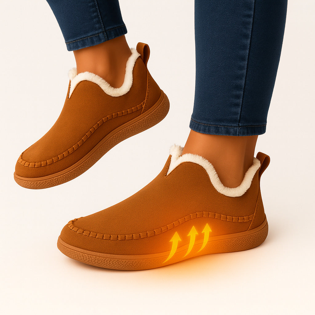 Warme Gefütterte Damen Hausschuhe – Für drinnen & draußen geeignet