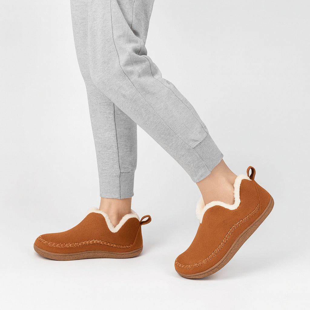 Warme Gefütterte Damen Hausschuhe – Für drinnen & draußen geeignet
