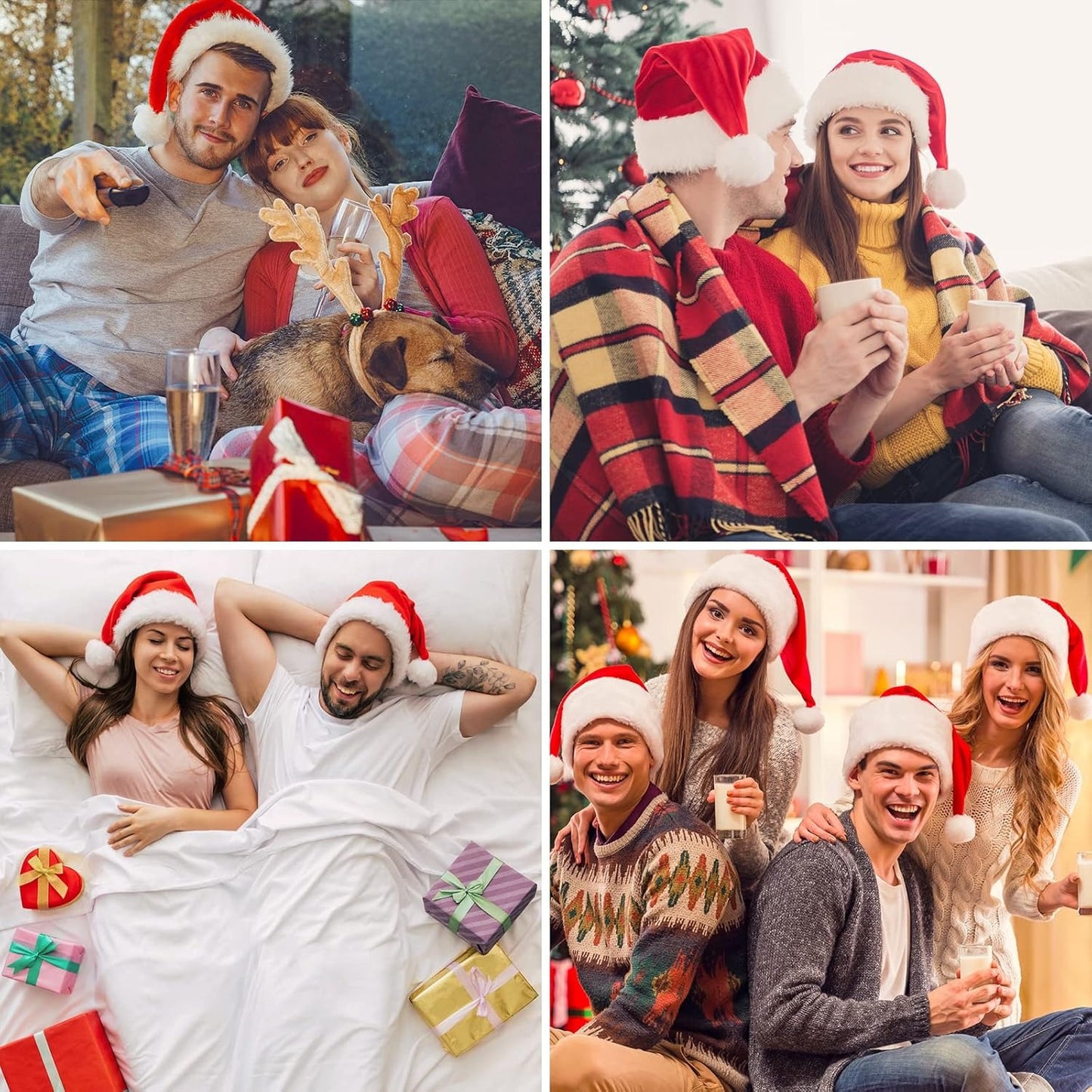 Warme Kuschelsocken Damen – Flauschige Hüttensocken mit Anti-Rutsch Noppen(1 Paar)