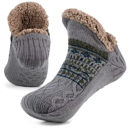 Warme Rutschfeste Haussocken aus Wolle – Flauschige Hüttensocken für Damen & Herren(1 Paar)