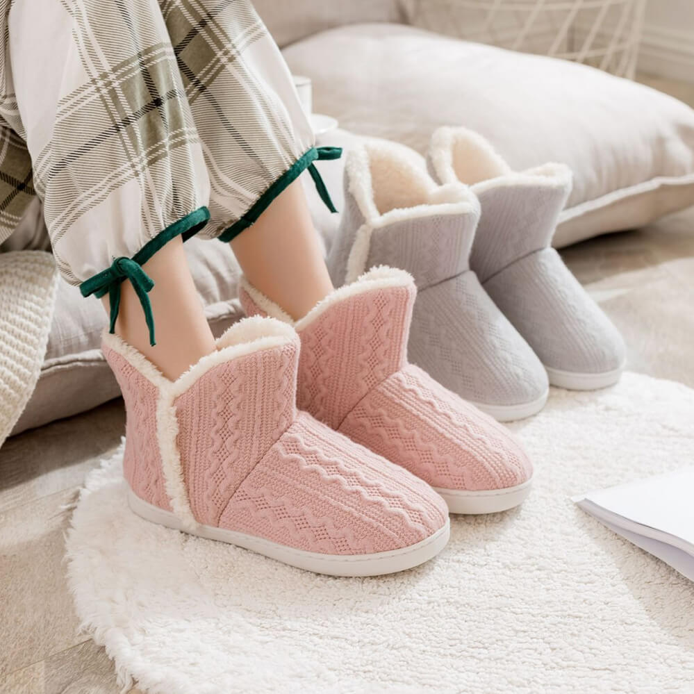 Warme & Bequeme Hausschuhe Damen – Gefüttert & Rutschfest für den Winter