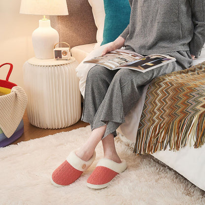 Warme Damen Hausschuhe mit Memory Foam – Weich, Gefüttert & Rutschfest