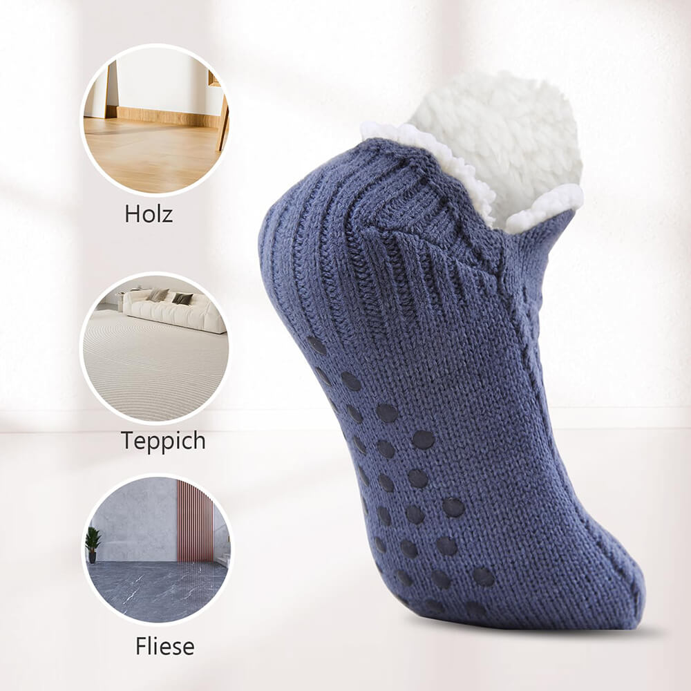 Warme Flauschige Haussocken – Rutschfeste Kuschelsocken für Damen & Herren(1 Paar)