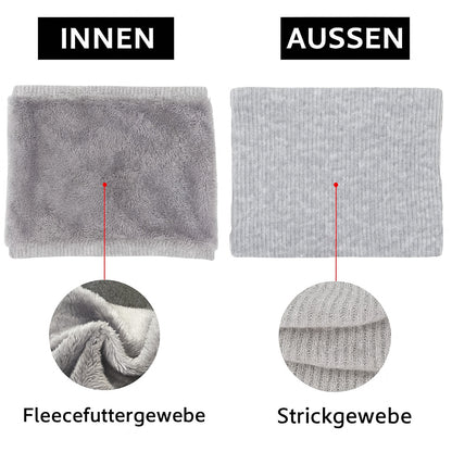 Warmer Strick Schlauchschal Damen & Herren – Weicher Thermo Loop Halswärmer für Winter