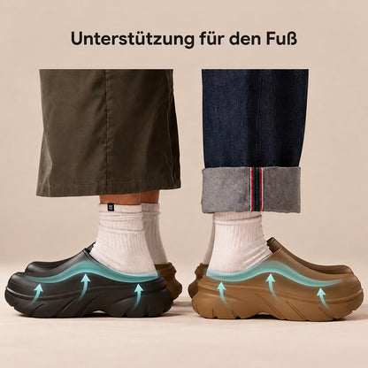 Wasserdichte Plateau Hausschuhe für Damen und Herren – Warme EVA Gartenschuhe mit Fleecefutter