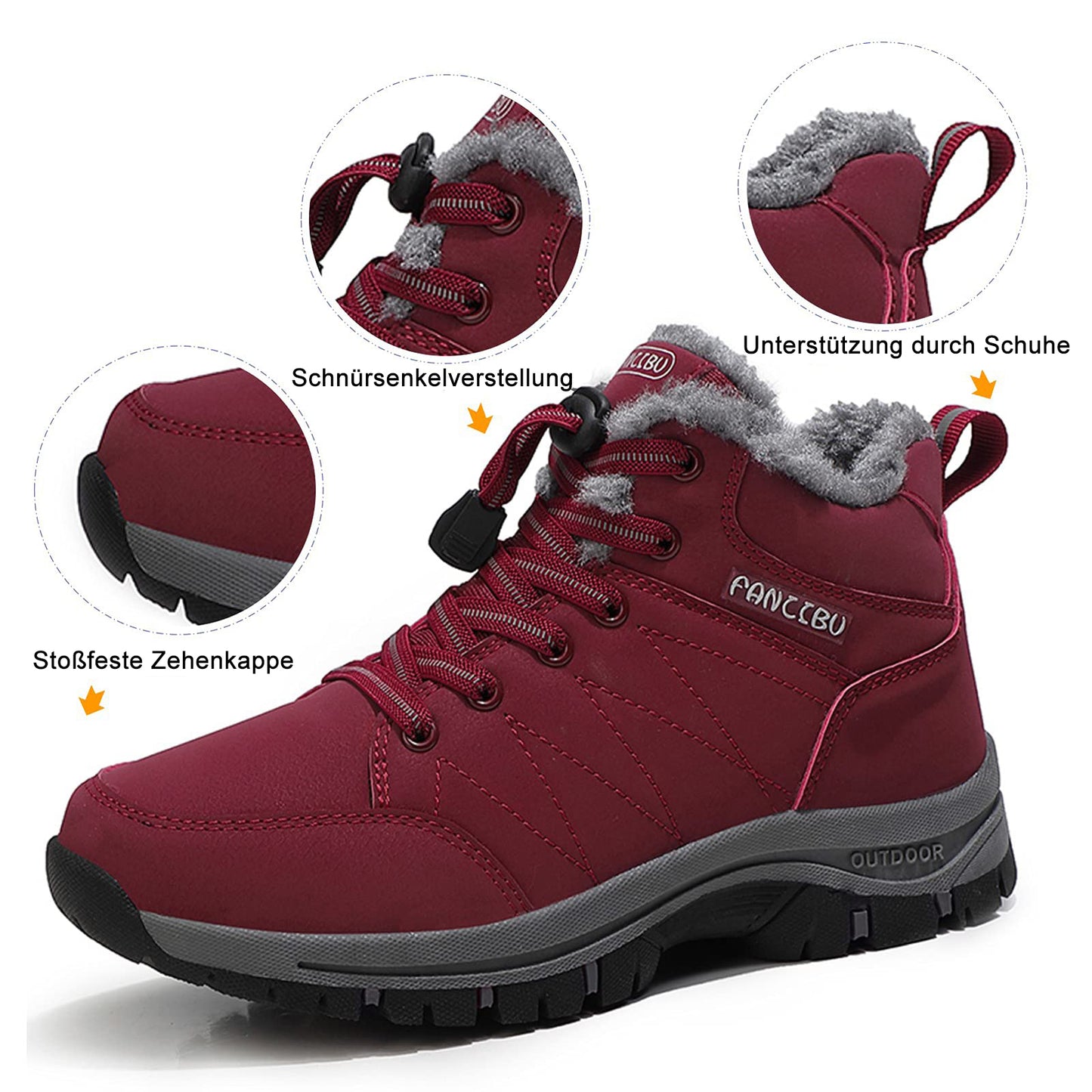 Wasserdichte Rutschfeste Schneestiefel für Winter - Outdoor Trekking Wanderschuhe – Unisex