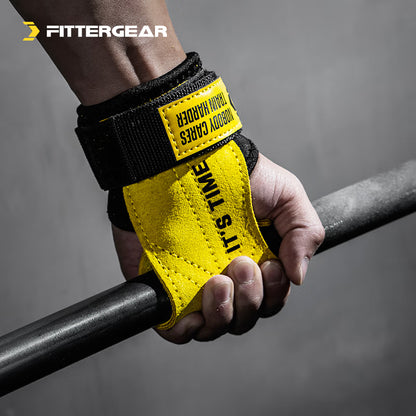 Leder Zughilfen Gym 2er Set|Verstellbarem Handgelenkband – Fittergear