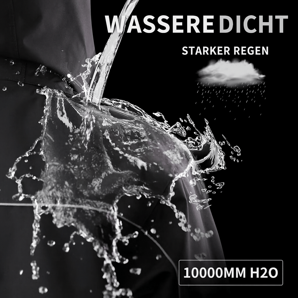 Wind- und wasserdichte Regenjacke mit Kapuze