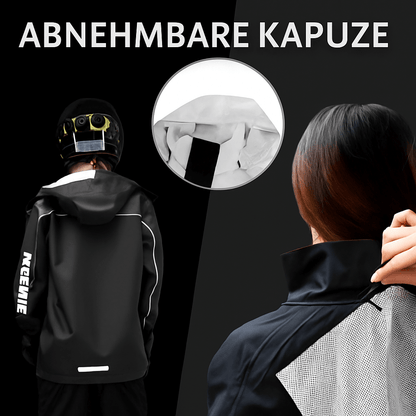 Wind- und wasserdichte Regenjacke mit Kapuze