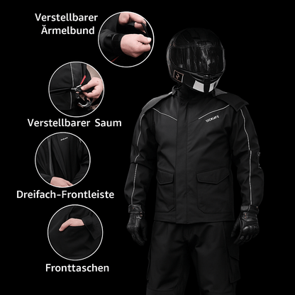 Wind- und wasserdichte Regenjacke mit Kapuze