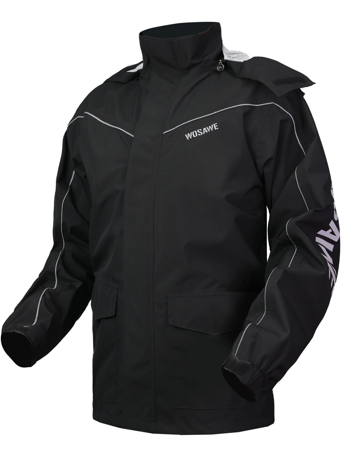 Wind- und wasserdichte Regenjacke mit Kapuze